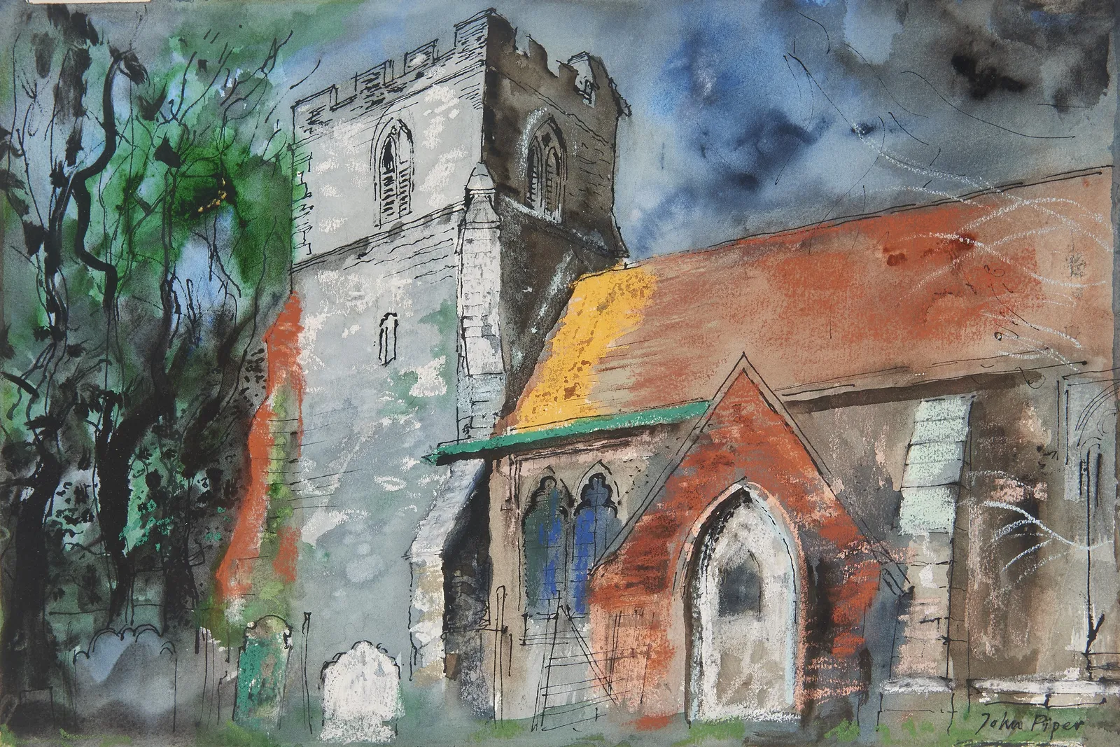 John Piper, Snargate, Romney Marsh, 1982