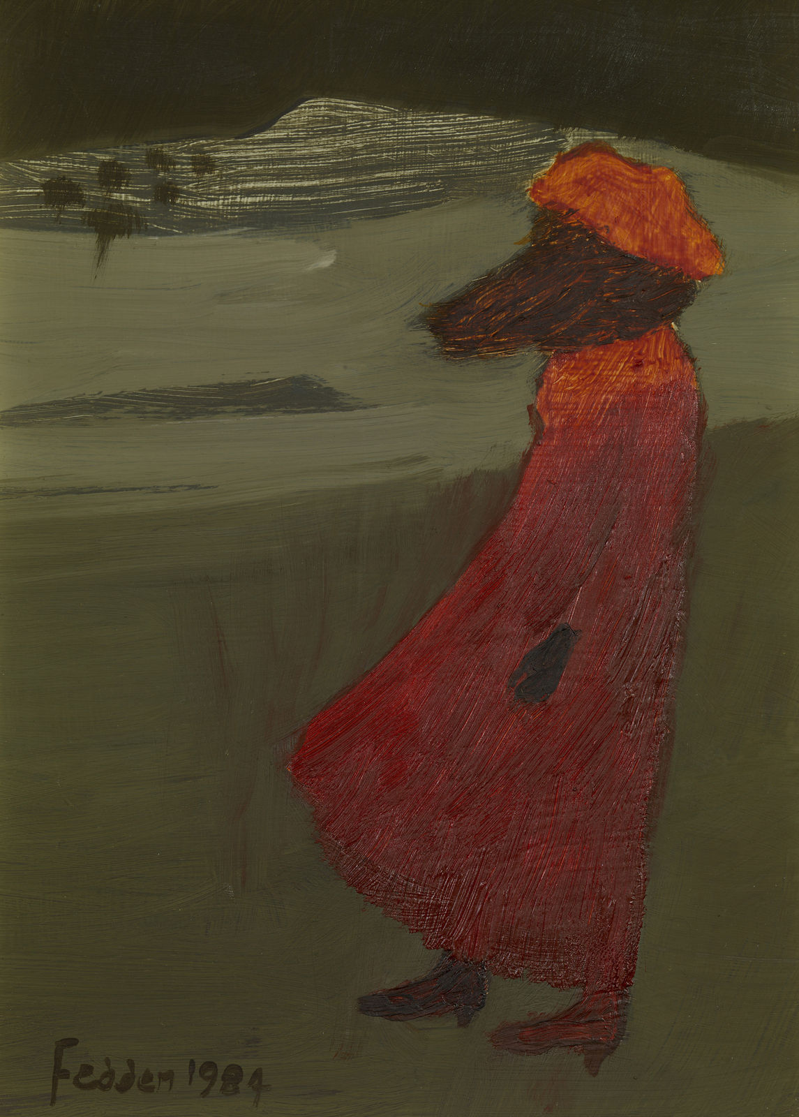 Mary Fedden, Girl in Red, 1984