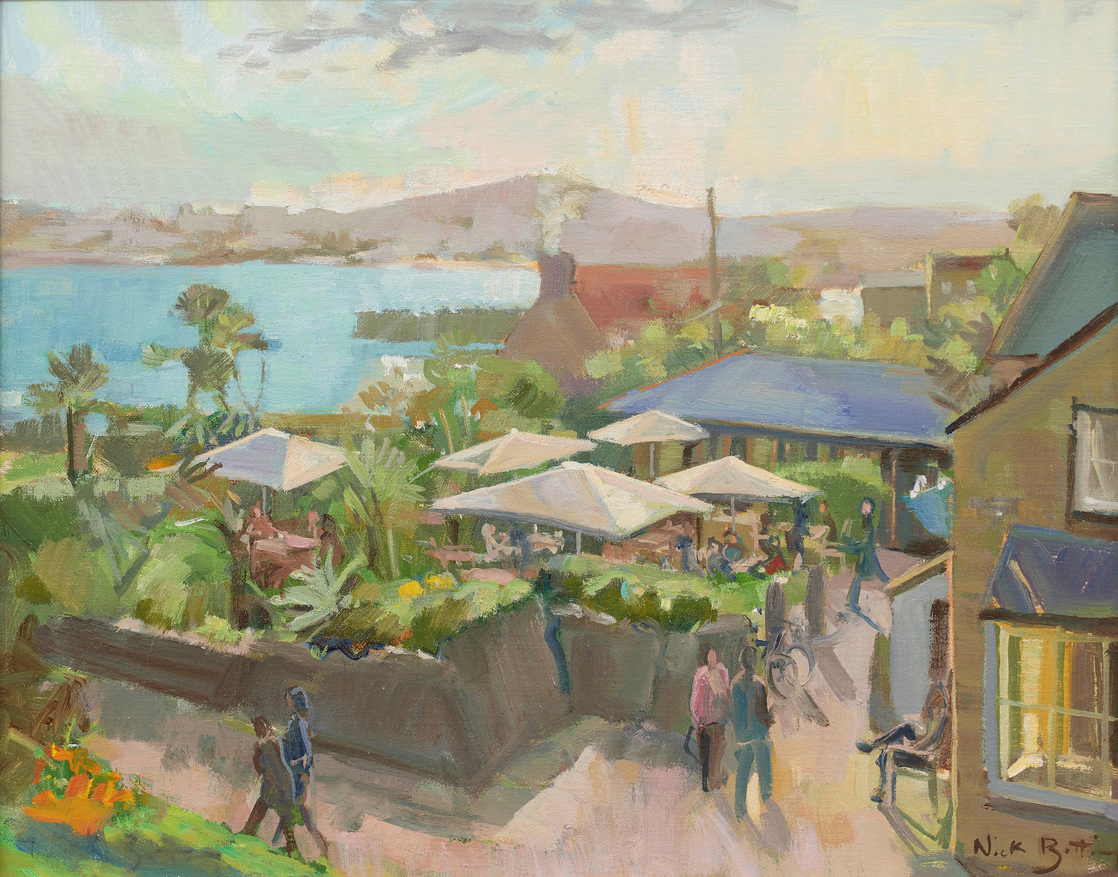 Nick Botting, Tresco, The New Inn from Above