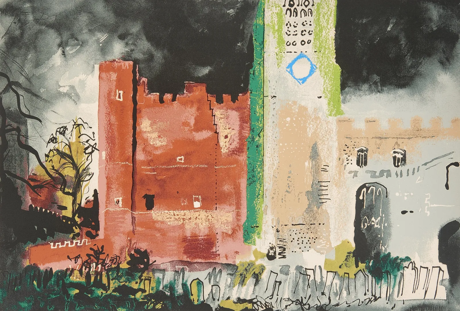 John Piper, Buckden in a Storm, 1977