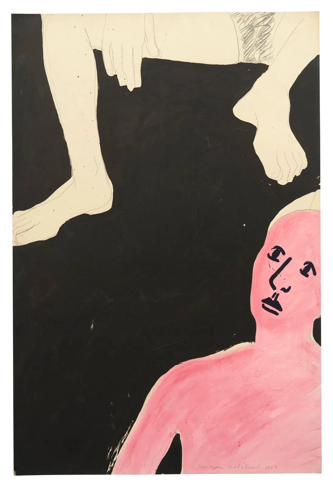 Joan Brown, Model + Friend, 1973