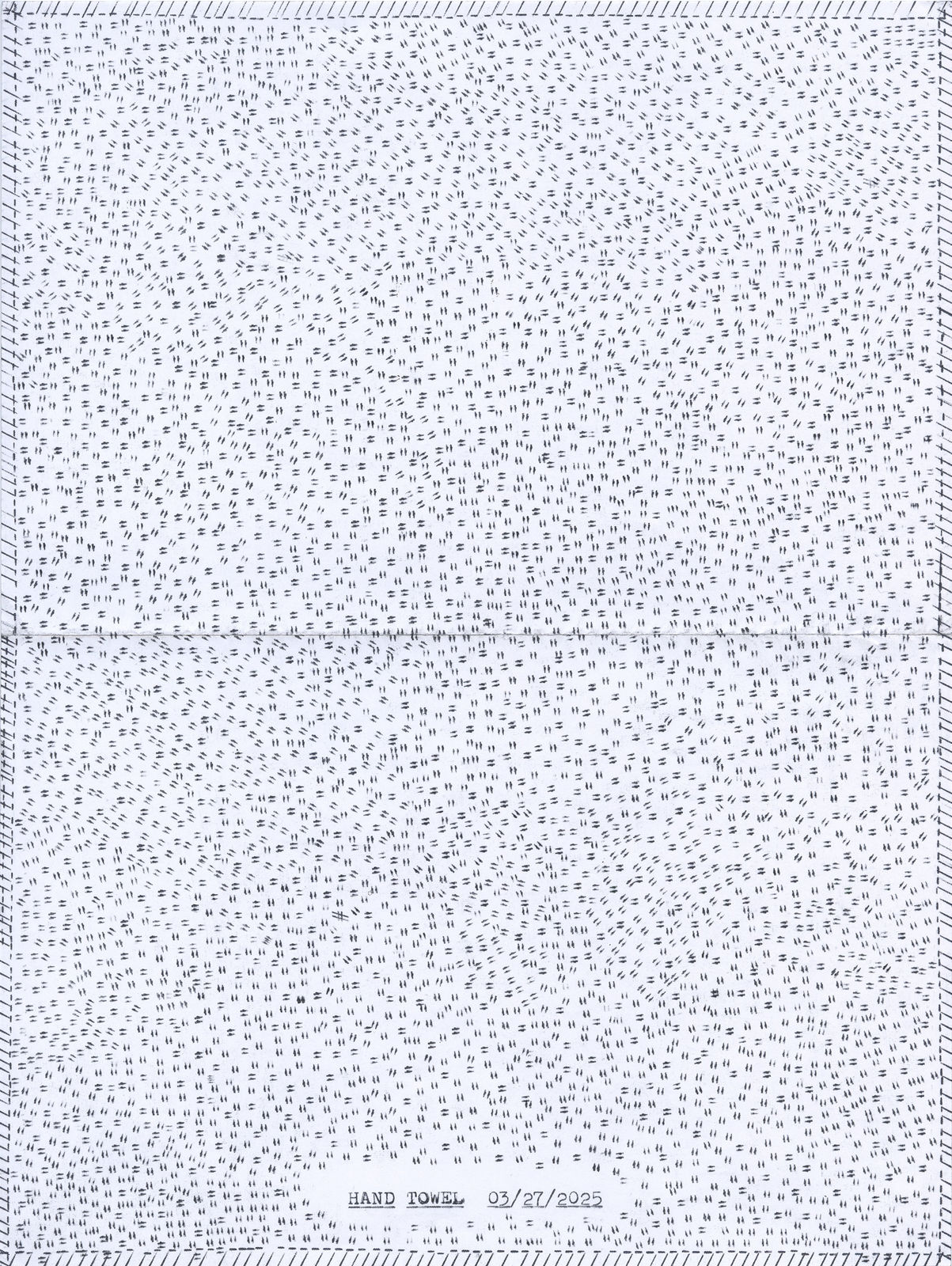 Lenka Clayton, Face Towel 03/26/2025 and Hand Towel 03/27/2025, 2025