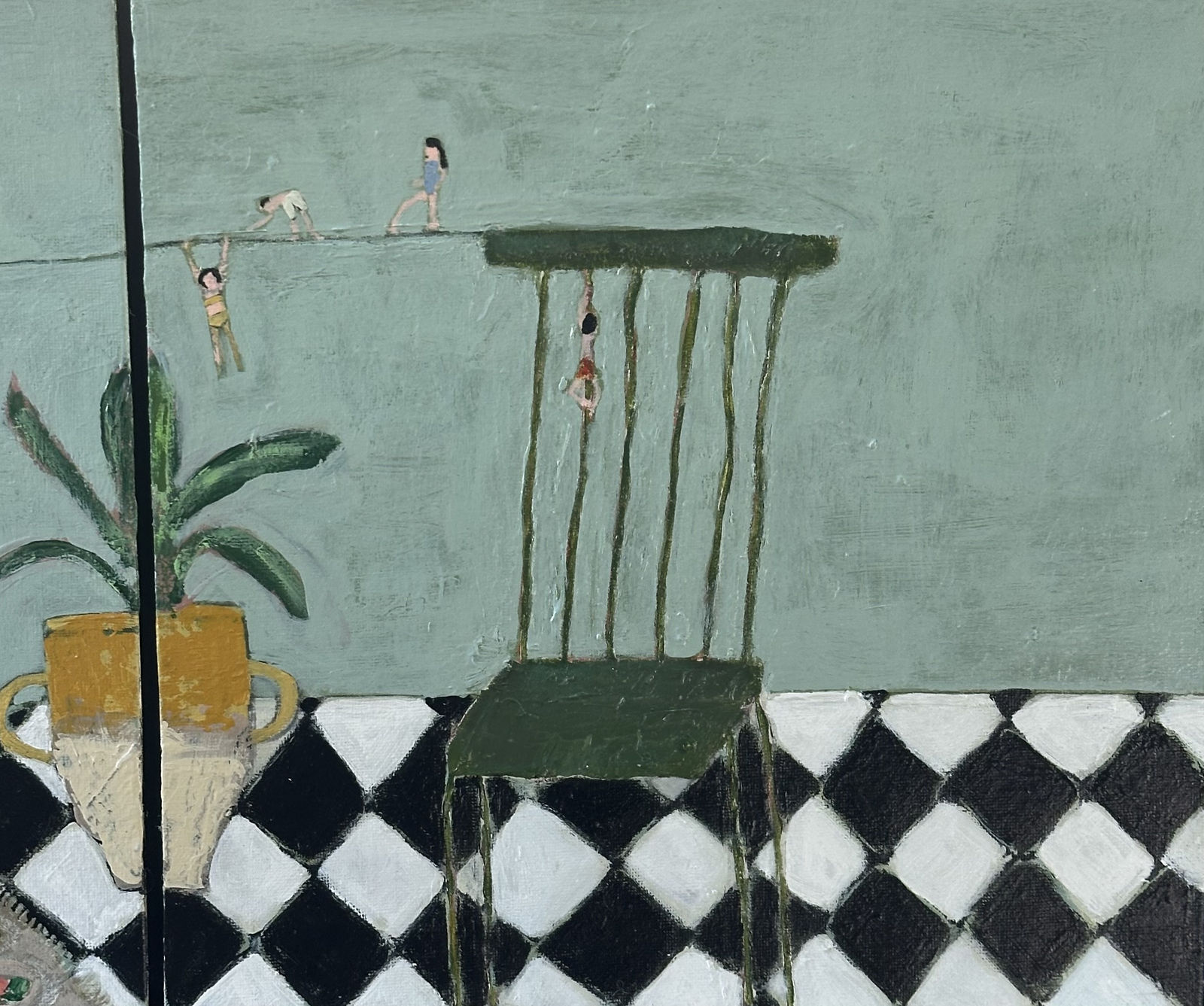 June Hughes, Tightrope Triptych, 2024