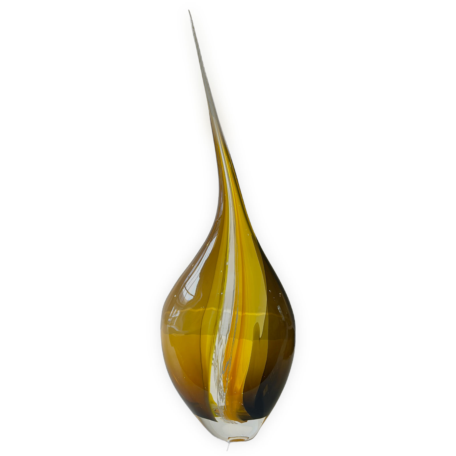 Phil Atrill, Large Amber Horizon Curve Bottle, 2025