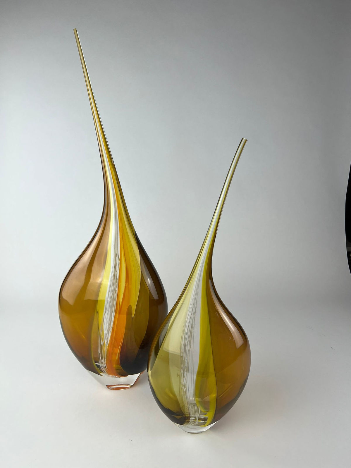 Phil Atrill, Small Amber Horizon Curve Bottle, 2025