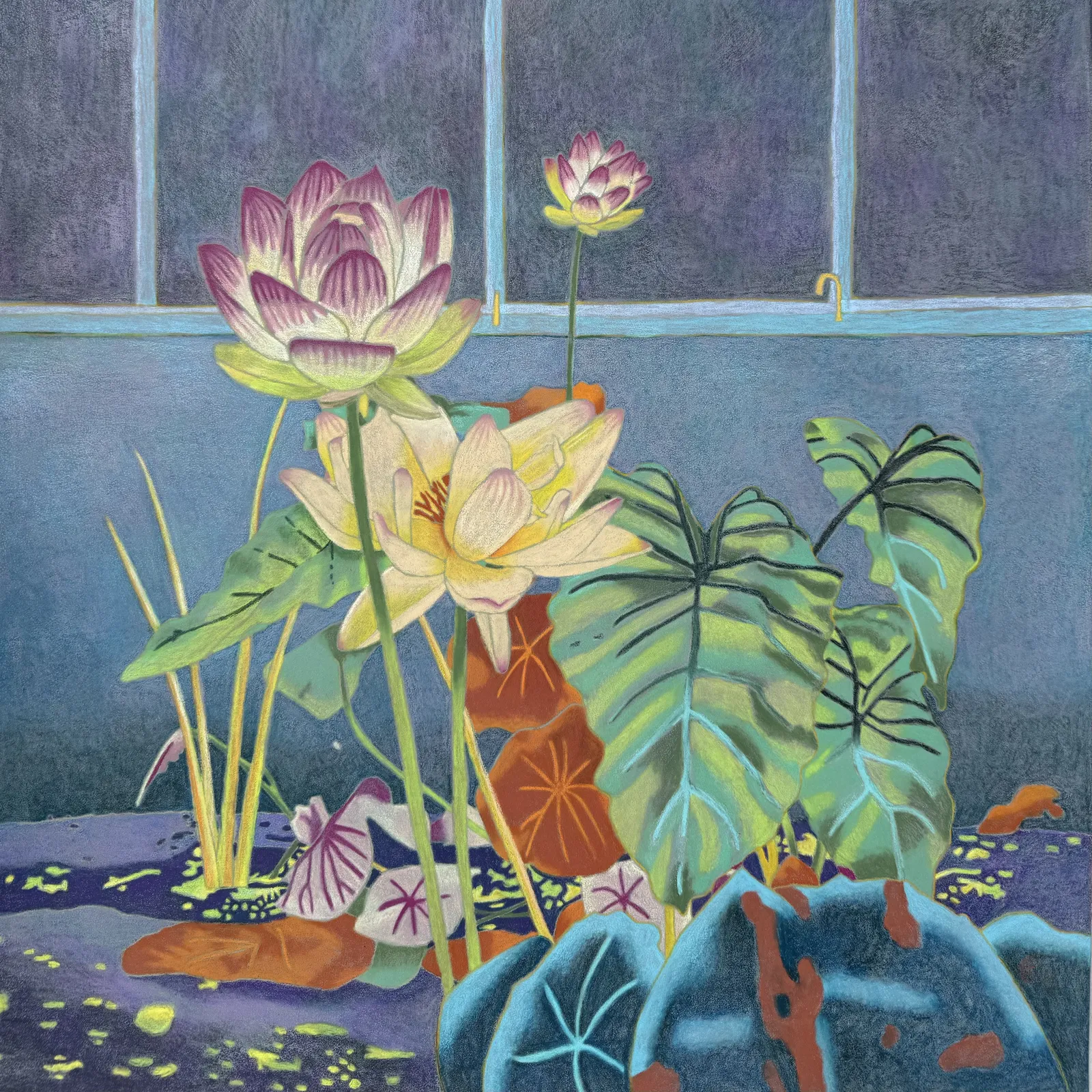 Cecilia Caulder, Lotus Flowers, Kew Gardens, 2025