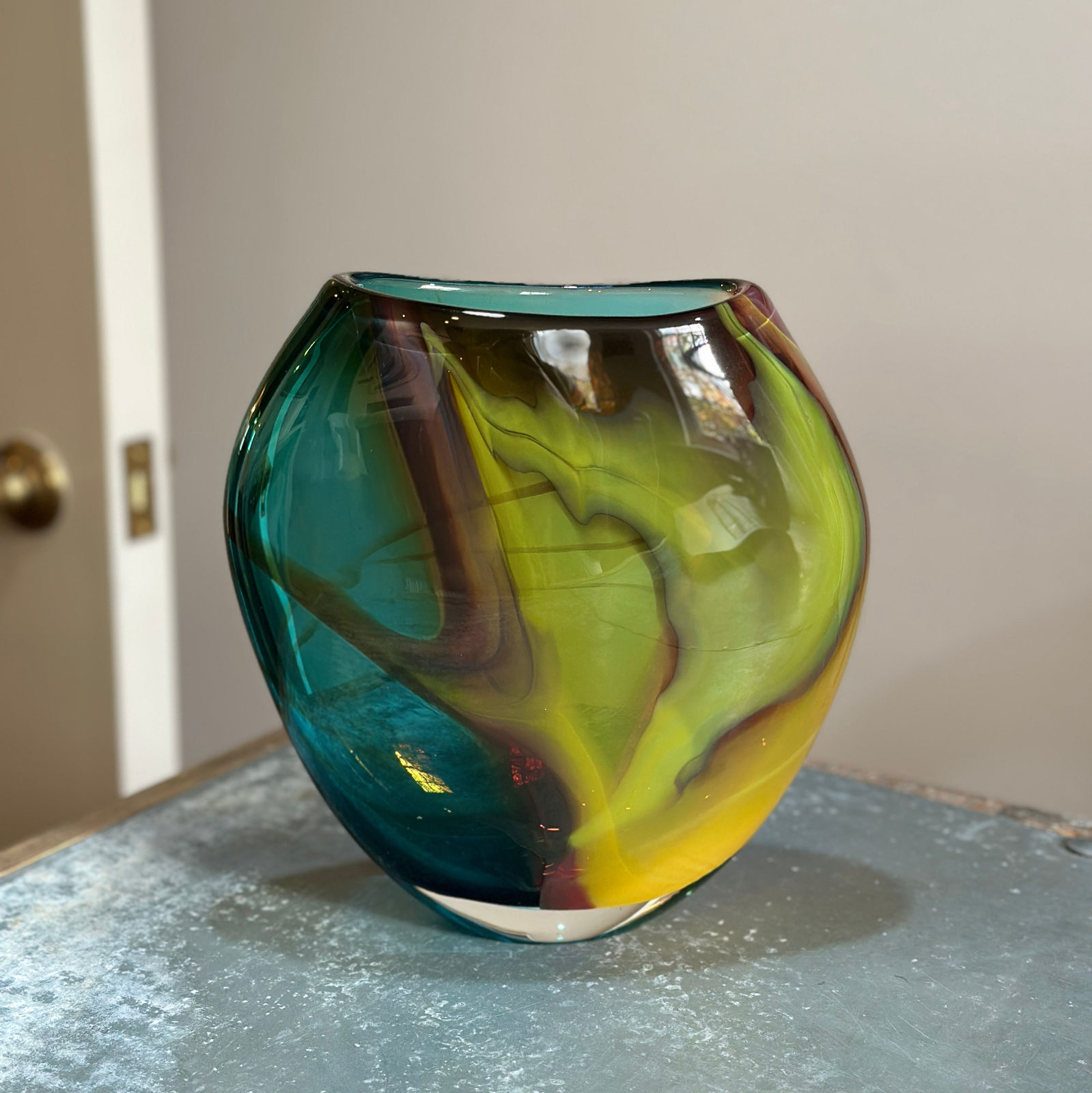 Phil Atrill, Small Copper Blue Horizon Vase, 2025