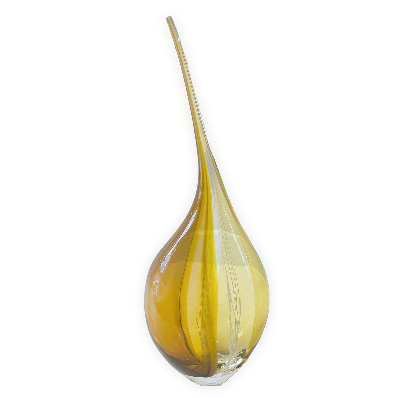 Phil Atrill, Small Amber Horizon Curve Bottle, 2025