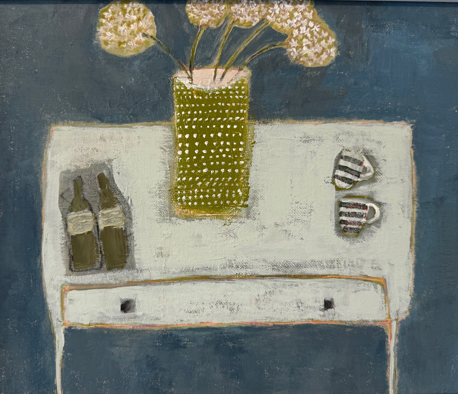 June Hughes, Table with Agapanthus, 2025
