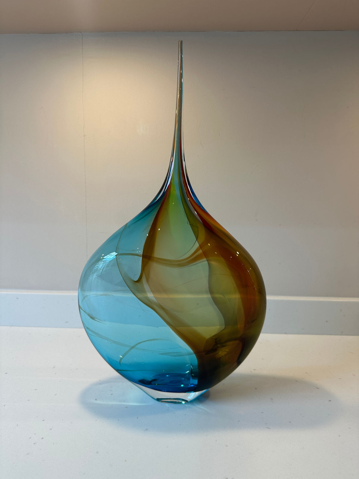 Phil Atrill, Copper Blue Round Bottles I & II, 2025