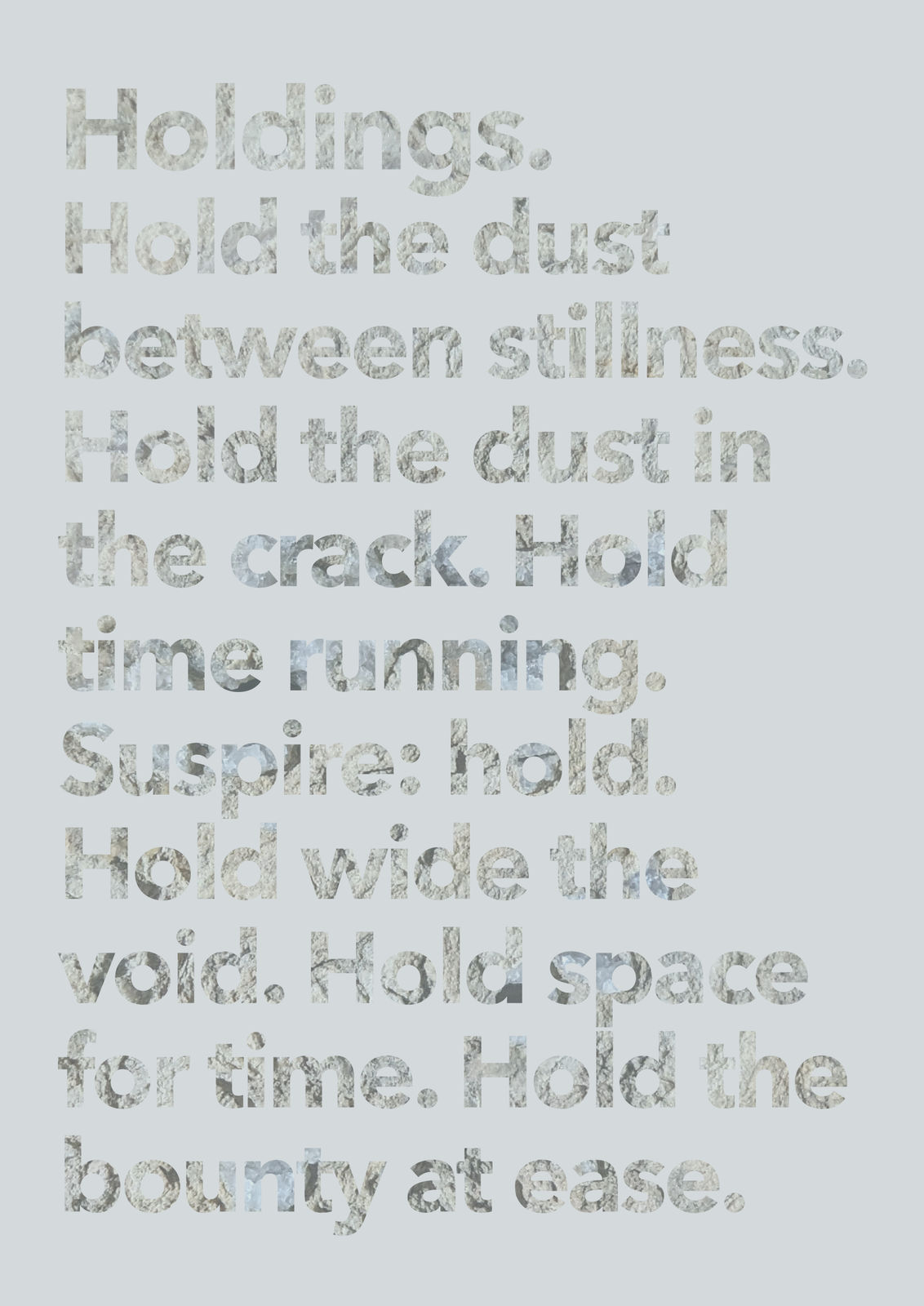 Neha Choksi, Porous Earth Scores, 2024