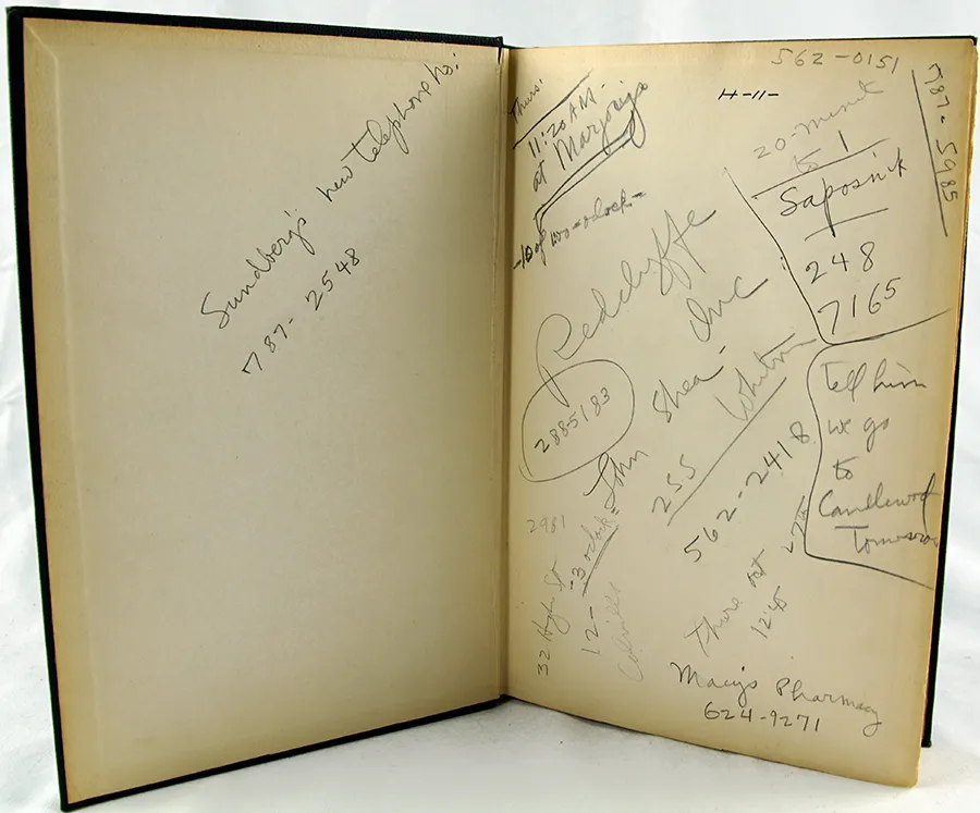 Stevenson Library. Catalogue of a Collections of Writings by and about Robert Louis Stevenson Formed by Edwin J. Beinecke. Note book