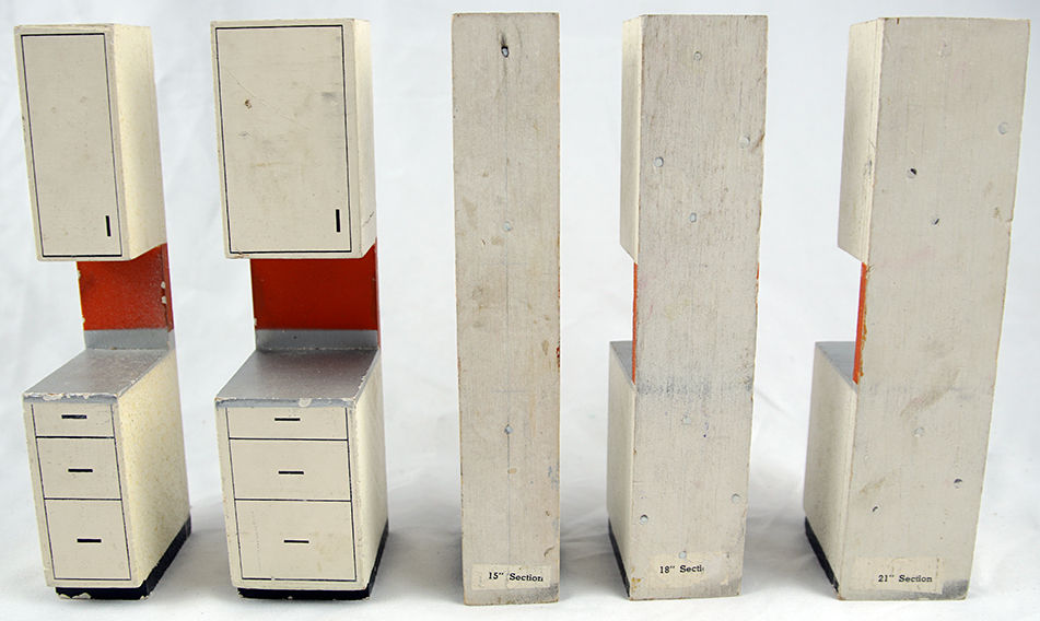 GE salesman's model kitchen kit. Kitchen models