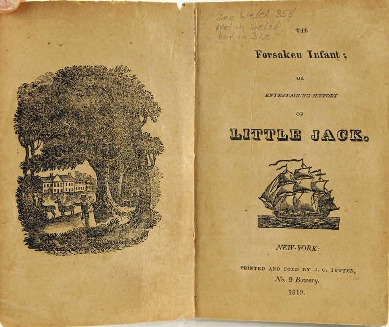 The Forsaken Infant; or, Entertaining History of Little Jack. Title page.