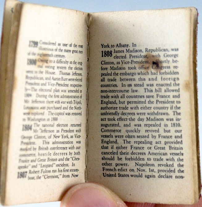 Tom Thumb History of the United States. Interior page.