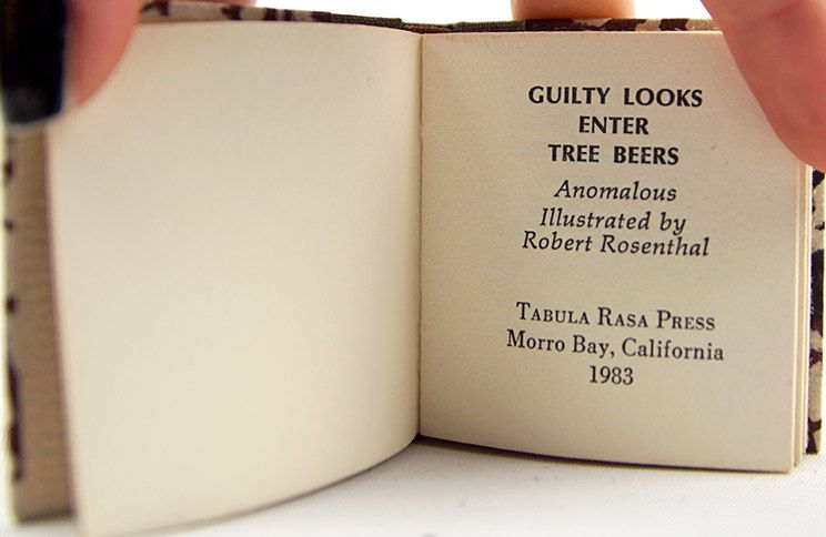 Guilty Looks Enter Tree Beers by Anomalous, illustrated by Robert Rosenthal. Title page.
