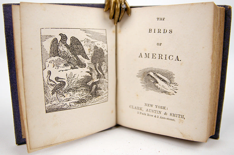 The Birds of America miniature book. Title-page spread