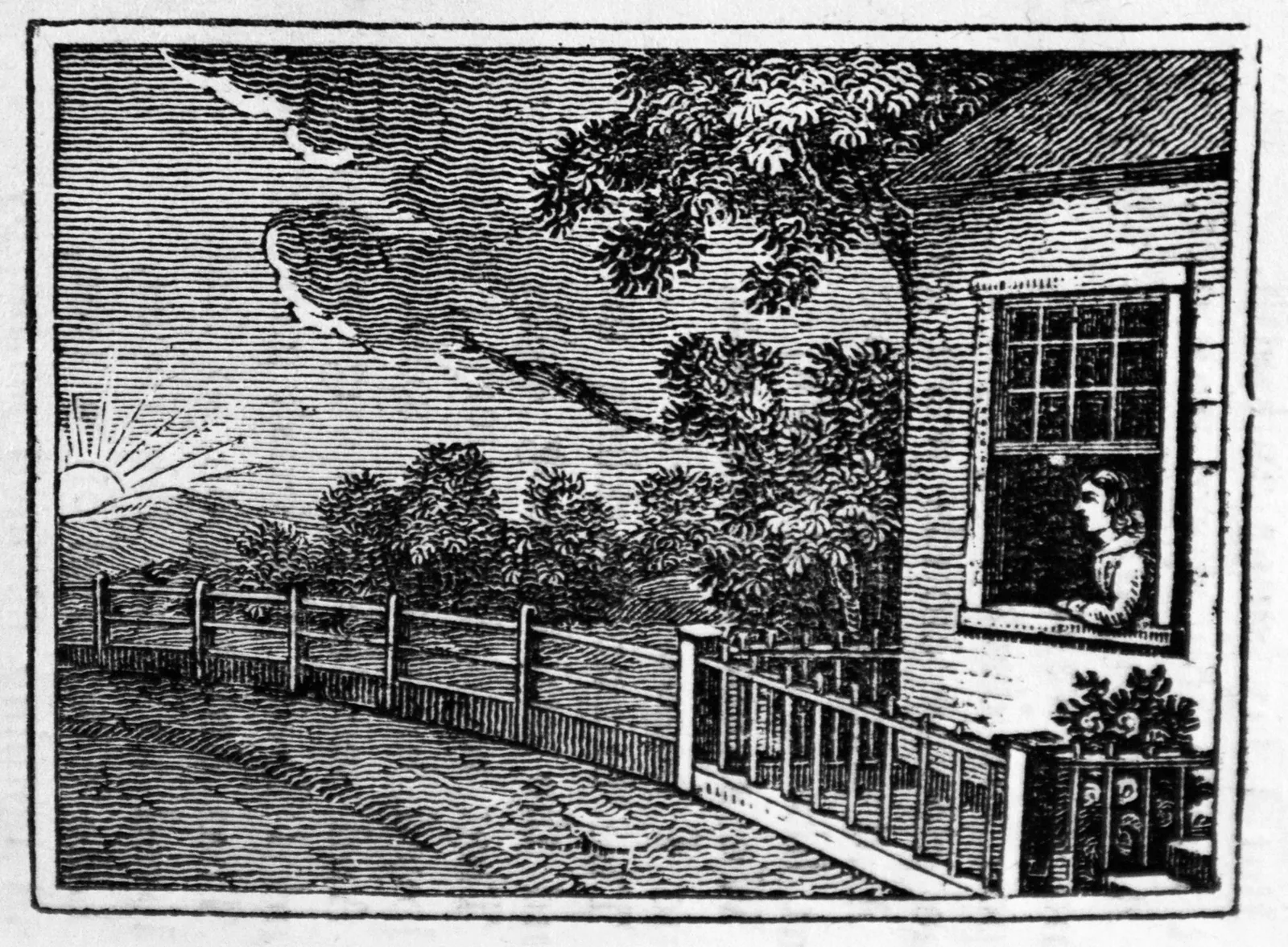 Child's Book of Poetry, with Engravings. Woodcut illustration.