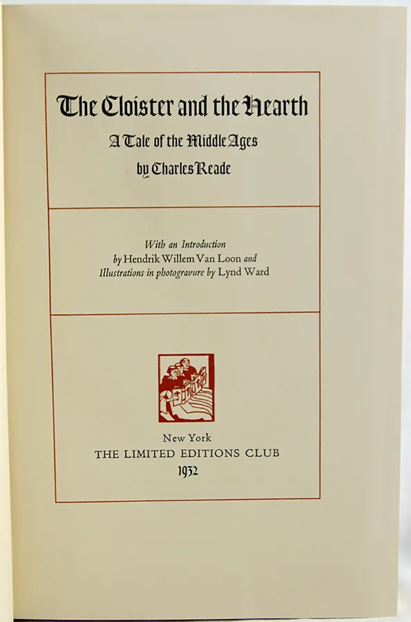 The Cloister and the Hearth. A Tale of the Middle Ages. Title page