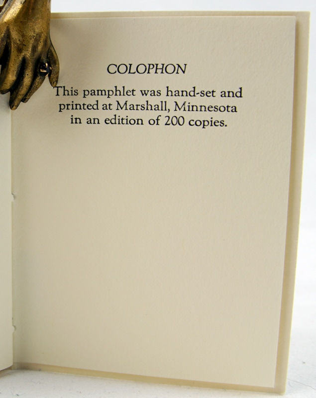 Waves of Drifting Snow. Colophon