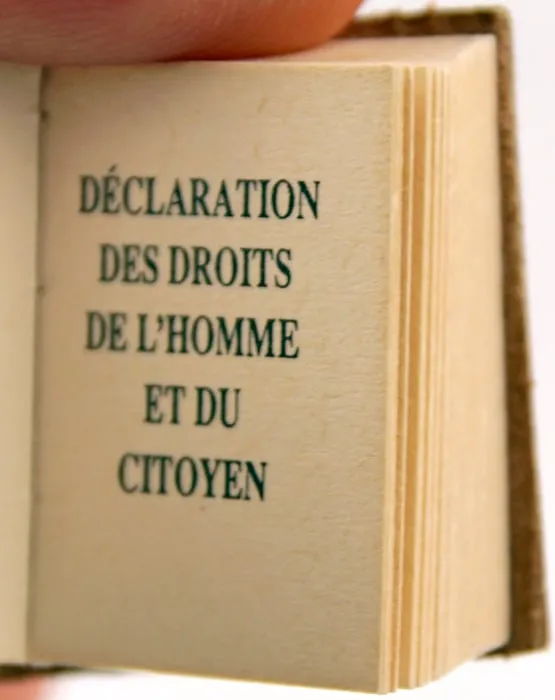 1789-1989. Commémoration du Bicentenaire de La Révolution Française. Déclaration des Droits de L'homme et du Citoyen. Text page