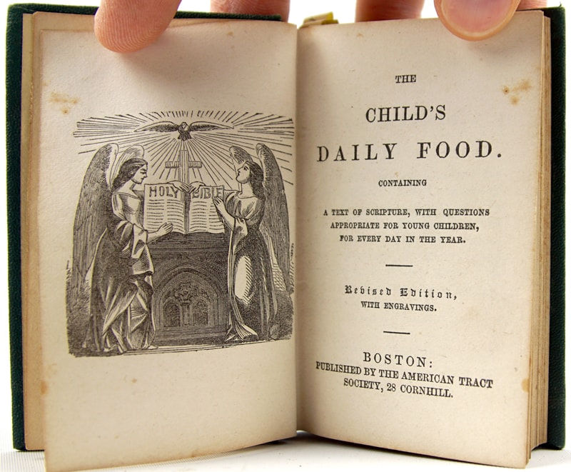 The Child's Daily Food. Title page with engraving.