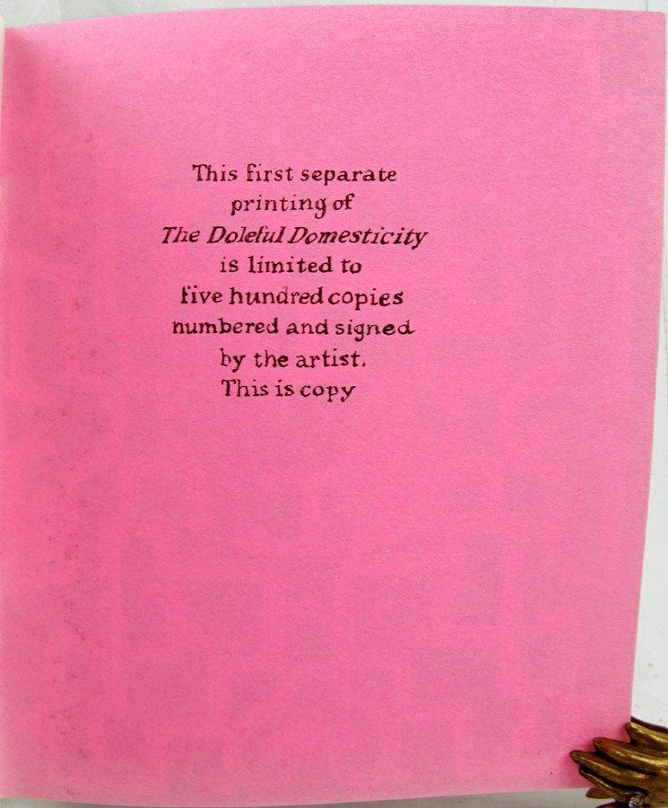 The Doleful Domesticity. Colophon