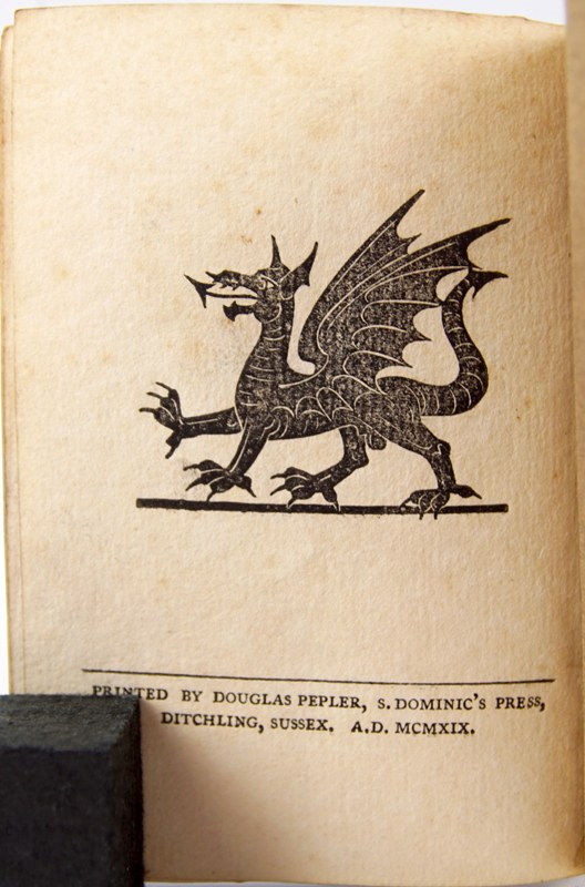 Welfare Handbook No. 1: Health illustrated by Eric Gill. Colophon.