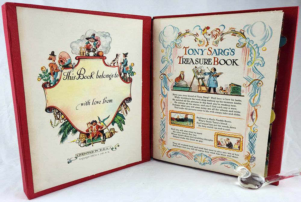Tony Sarg's Treasure Book. Featuring Alice in Wonderland, Treasure Island, and Rip Van Winkle. Title-page spread