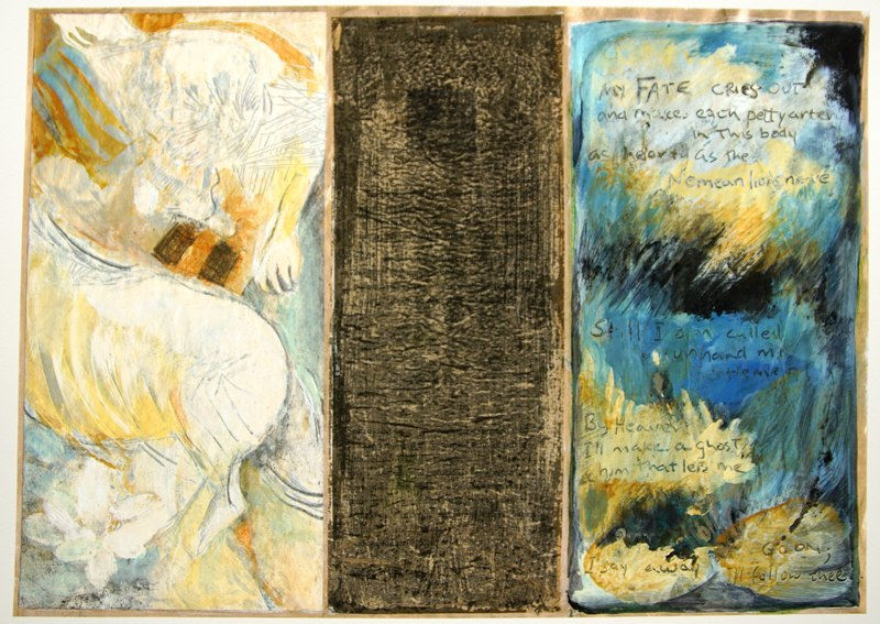 The Tragic History of Hamlet. An Artist's Interpretation of the Classic Text by William Shakespeare illustrated by Mary Heebner. Interior page.