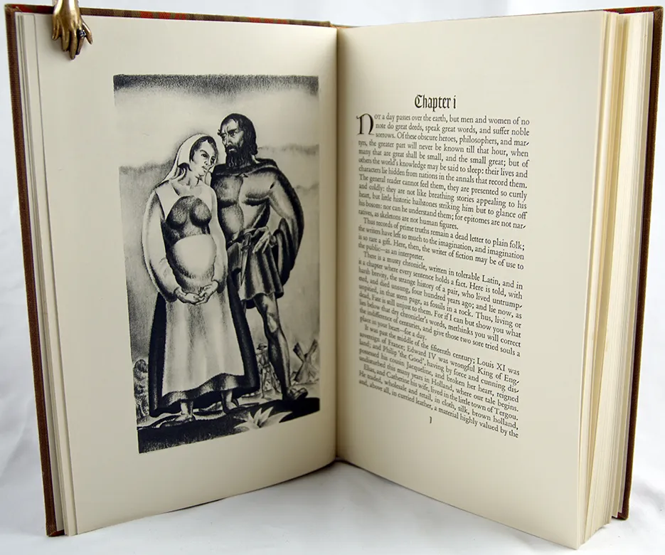 The Cloister and the Hearth. A Tale of the Middle Ages. Illustrated text spread