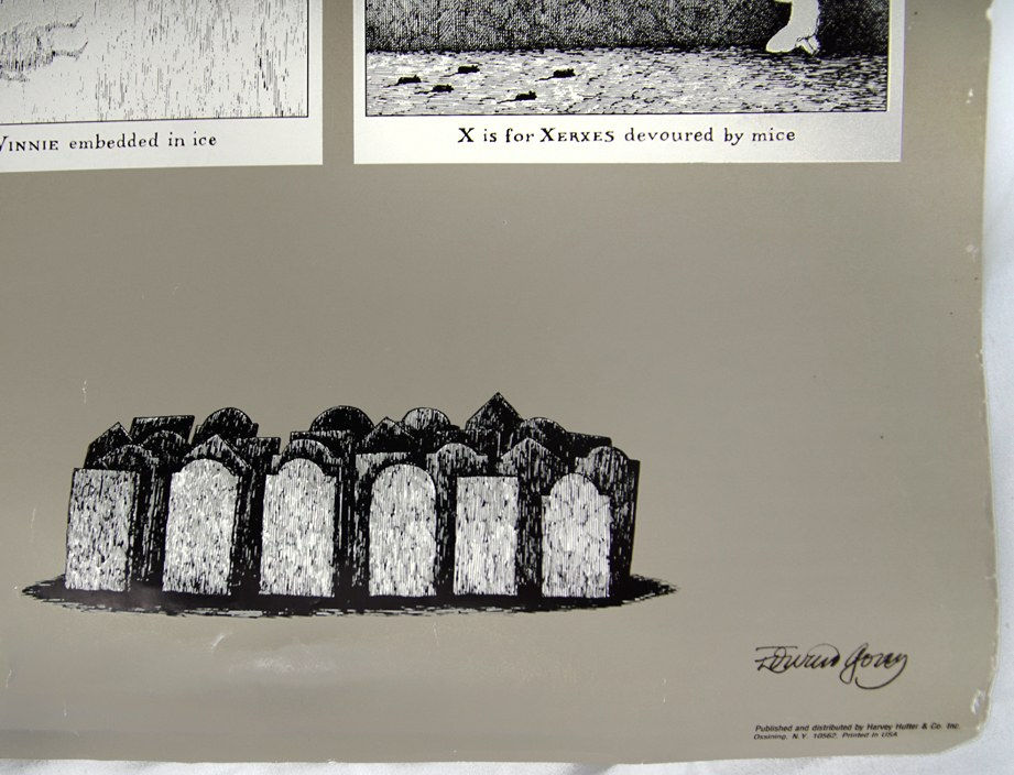 Poster for The Gashlycrumb Tinies. Signature