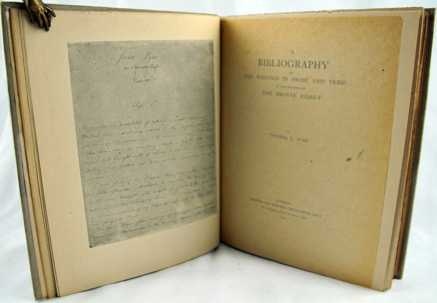 A Bibliography of the Writings in Prose and Verse of the Members of the Brontë Family. Title-page spread