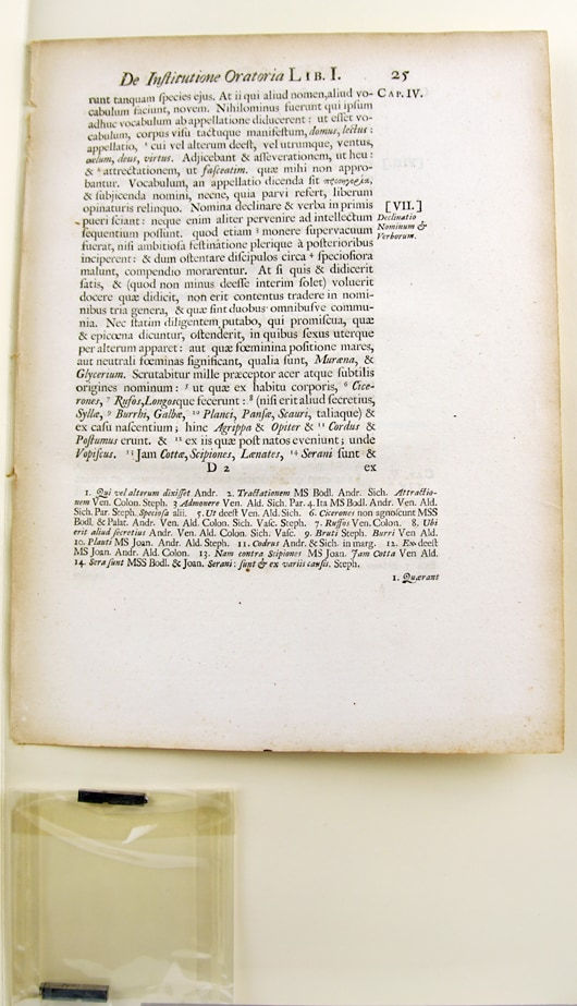 A Leaf History of British Printing From 1610 to 1774. Leaf and type slug