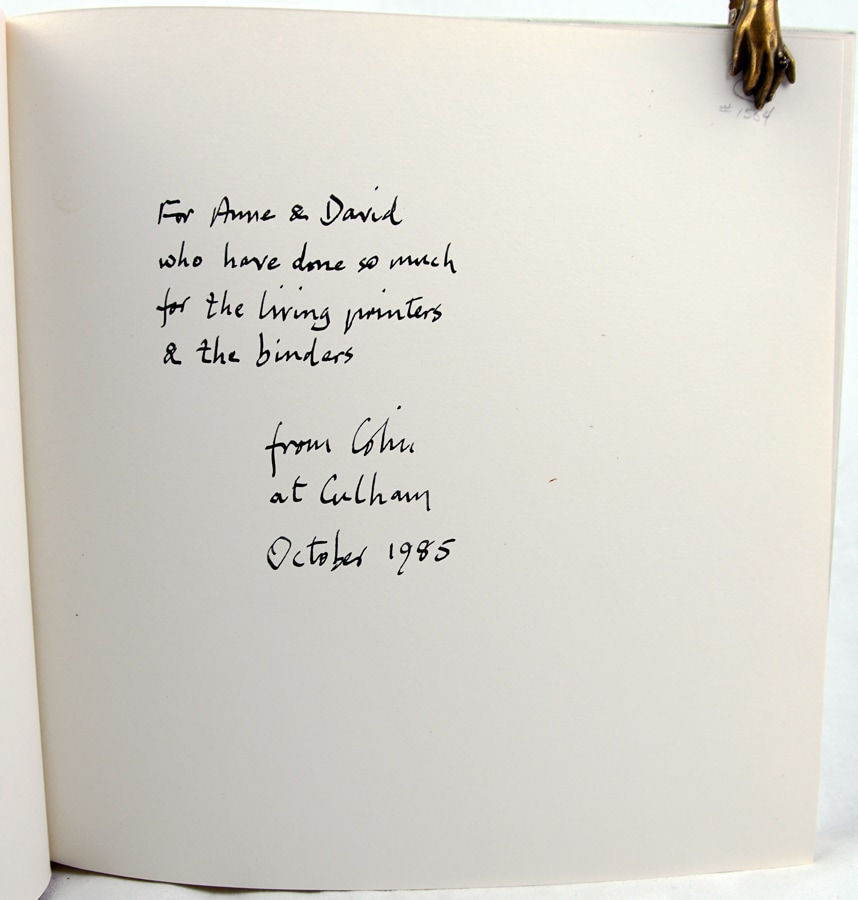 Golden Asses at the Private Presses. Inscription