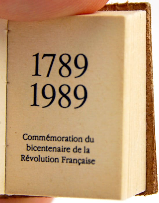1789-1989. Commémoration du Bicentenaire de La Révolution Française. Déclaration des Droits de L'homme et du Citoyen. Title page