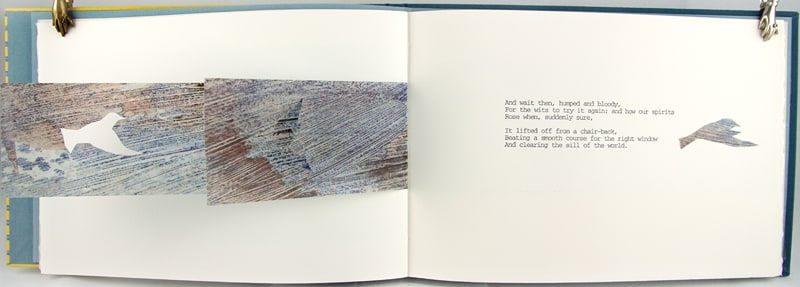 The Writer by Richard Wilber, illustrated by Charles Hoban. Interior page with fold out paper.