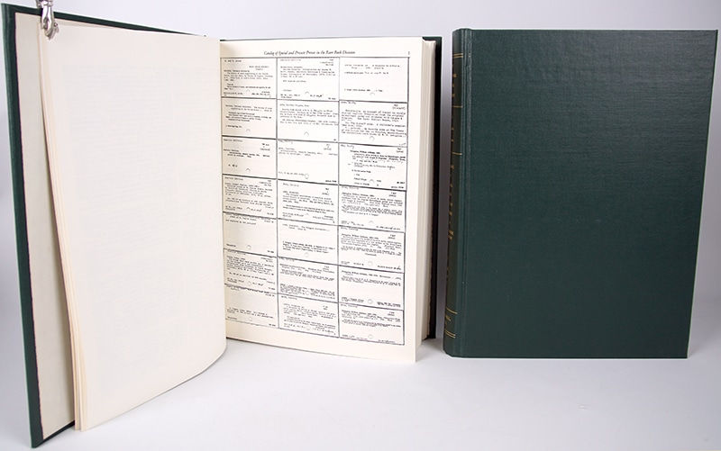 Catalog of Special and Private Presses in the Rare Book Division. The Research Libraries, The New York Public Library, 1978