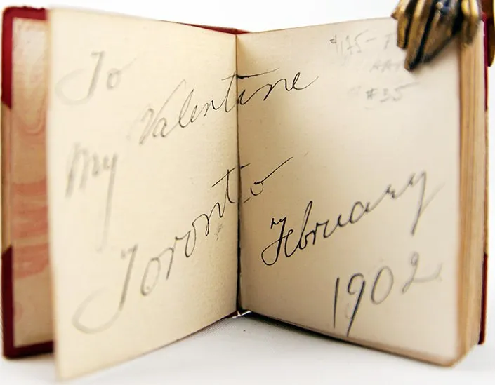 The Vicar of Wakefield by Oliver Goldsmith miniature book. Gift inscription