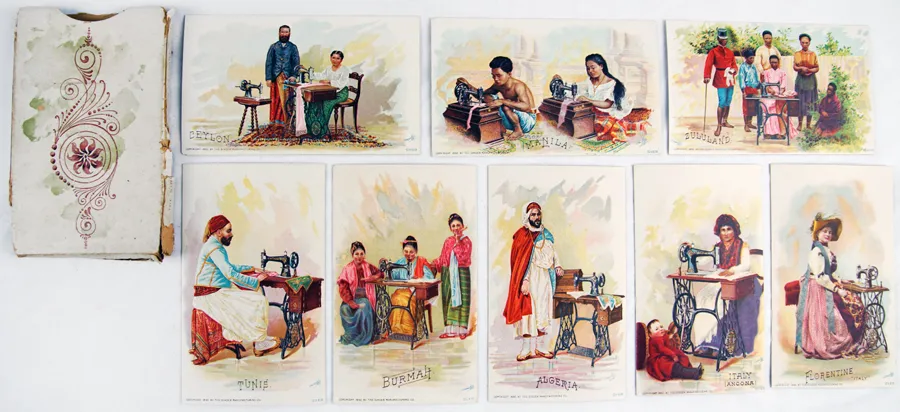 The Singer Mfg. Co. Costumes of All Nations. Cards and box