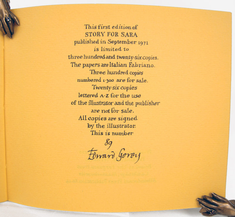 Story for Sara. Colophon