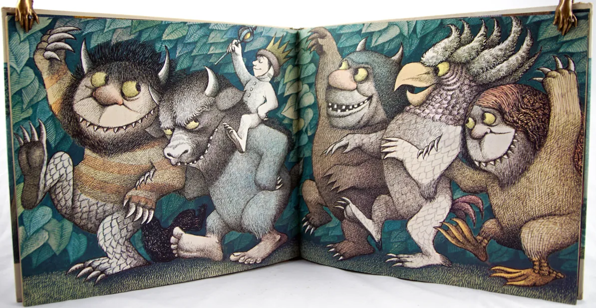 Where the Wild Things Are. Illustrated spread