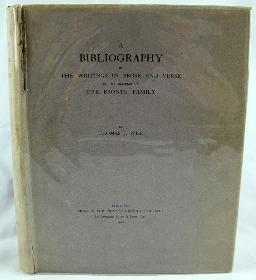 A Bibliography of the Writings in Prose and Verse of the Members of the Brontë Family. Front cover