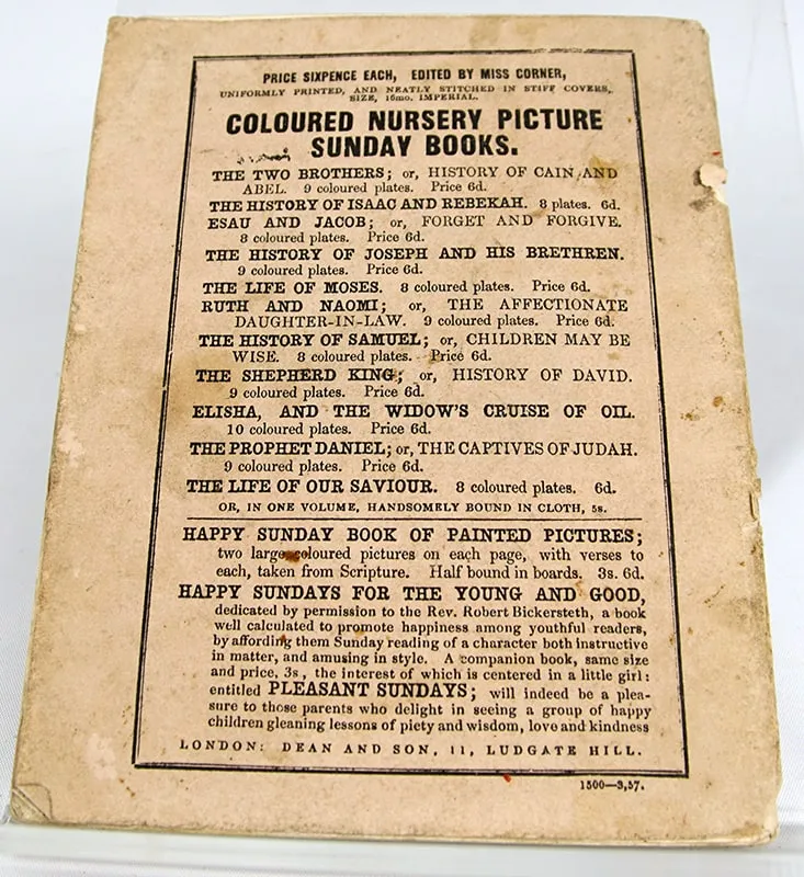 Ruth and Naomi; or, The Affectionate Daughter-in-Law by Julia Corner. Back cover.