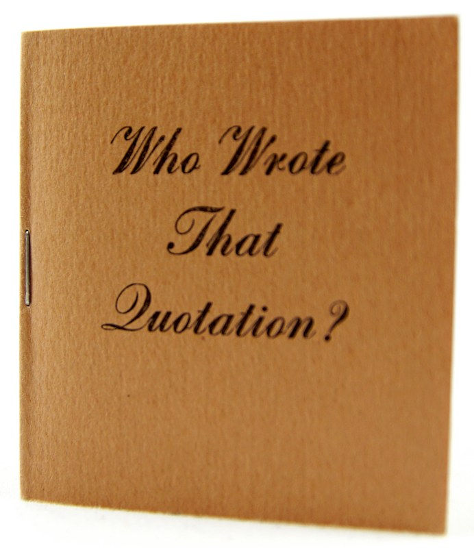 Who Wrote It? Front cover