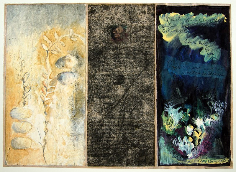 The Tragic History of Hamlet. An Artist's Interpretation of the Classic Text by William Shakespeare illustrated by Mary Heebner. Interior page.