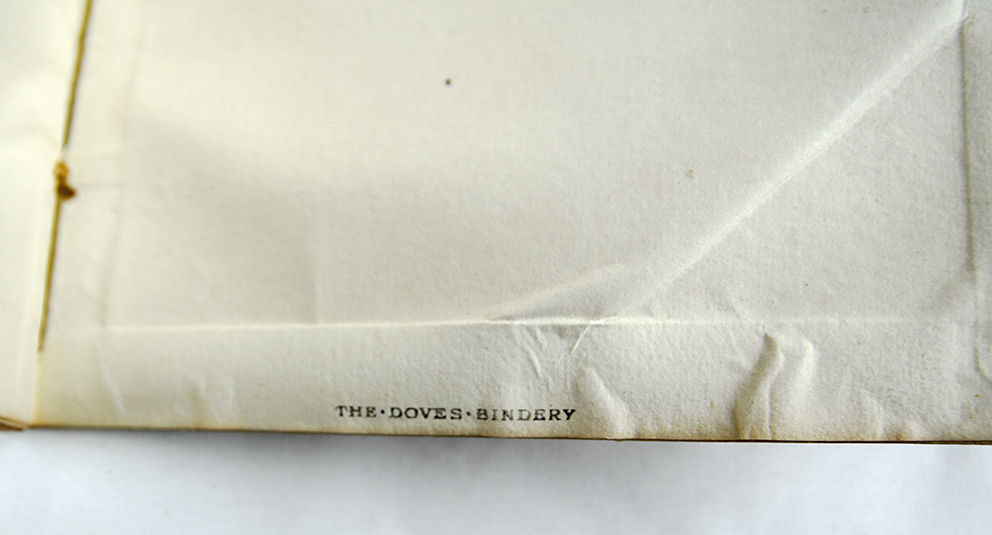 Unto This Last: Four Essays on the First Principles of Political Economy. Binder's stamp