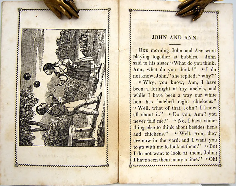 John and Ann. Illustration and text page