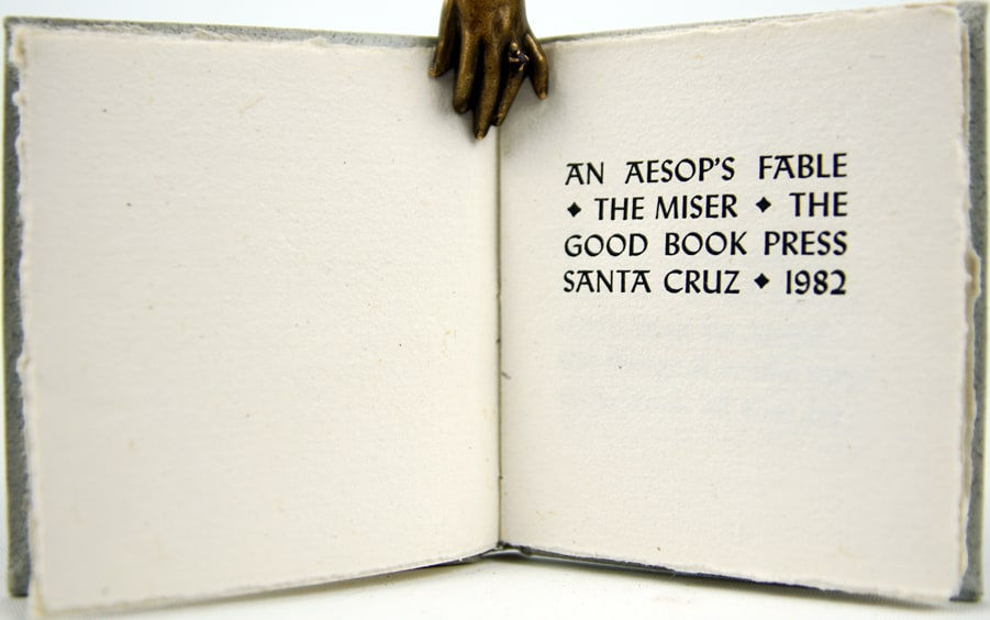 An Aesop's Fable. The Miser. Title page