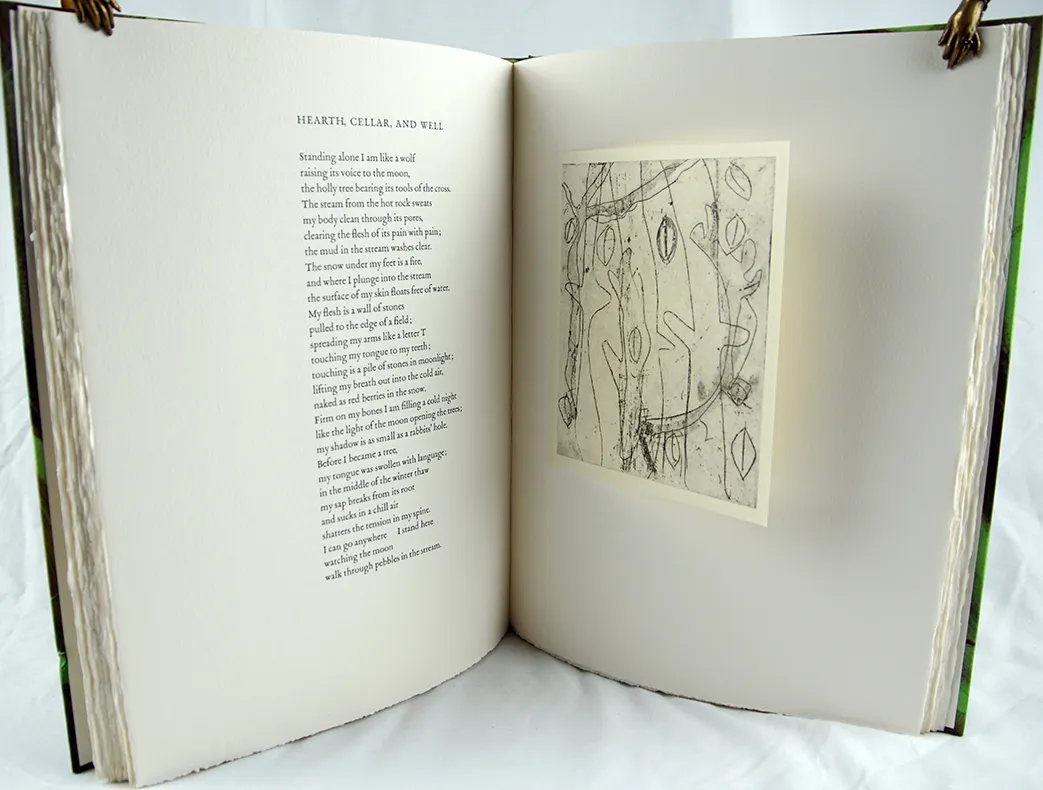 Gifts of the Leaves. Illustrated text spread